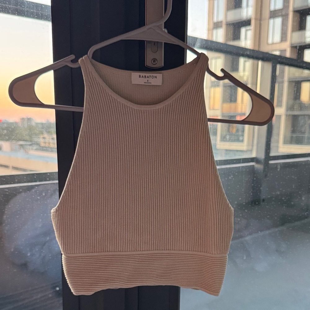 Aritiza sculpt rib crop top